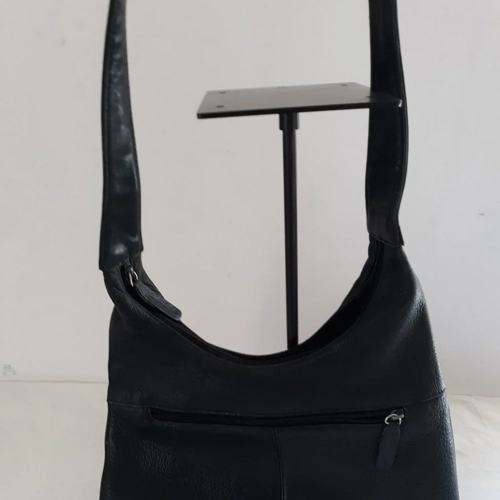 Tignanello Black Leather Overshoulder Bag